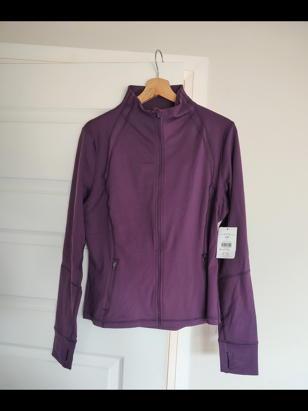 Athletic Works Plum Full-Zip Utility Jacket